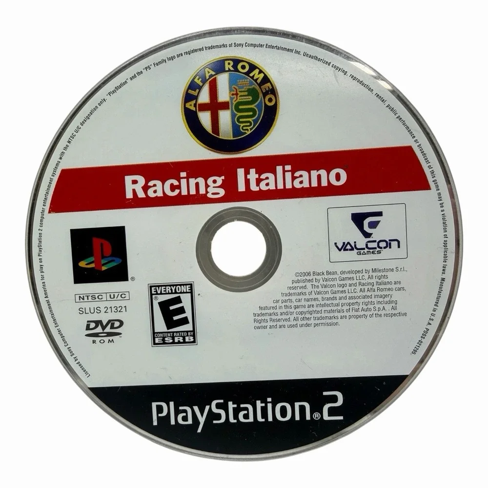 Racing Italiano Sony PlayStation 2 PS2 Game Disc Only Tested Working SLUS-21321